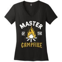 Master Of The Campfire Camping & Outdoors Gift Women's V-Neck T-Shirt