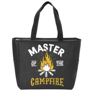 Master Of The Campfire Camping & Outdoors Gift Zip Tote Bag