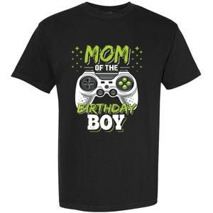 Mom Of The Birthday Boy Matching Video Gamer Birthday Party Garment-Dyed Heavyweight T-Shirt