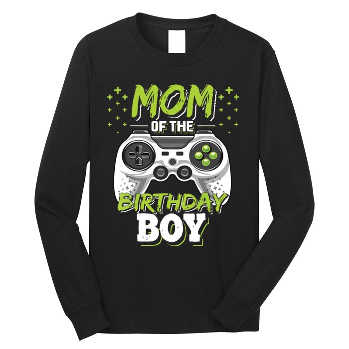 Mom Of The Birthday Boy Matching Video Gamer Birthday Party Long Sleeve Shirt