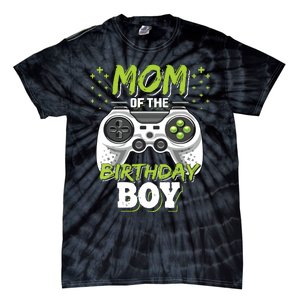 Mom Of The Birthday Boy Matching Video Gamer Birthday Party Tie-Dye T-Shirt