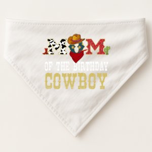 Mom Of The Birthday Cow Western Party Bday Cow Cool Gift USA-Made Doggie Bandana