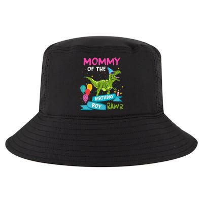 Mommy Of The Birthday Boy TRex RAWR Dinosaur Birthday Gift Cool Comfort Performance Bucket Hat