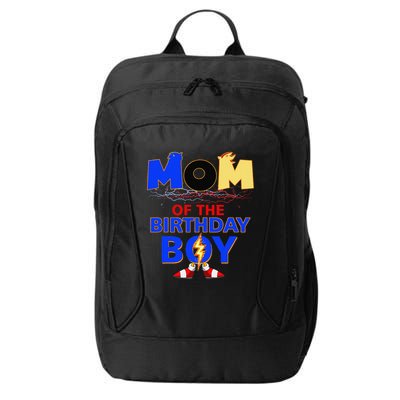 Mom Of The Birthday Boy Hedgehog Family Party Decorations City Backpack