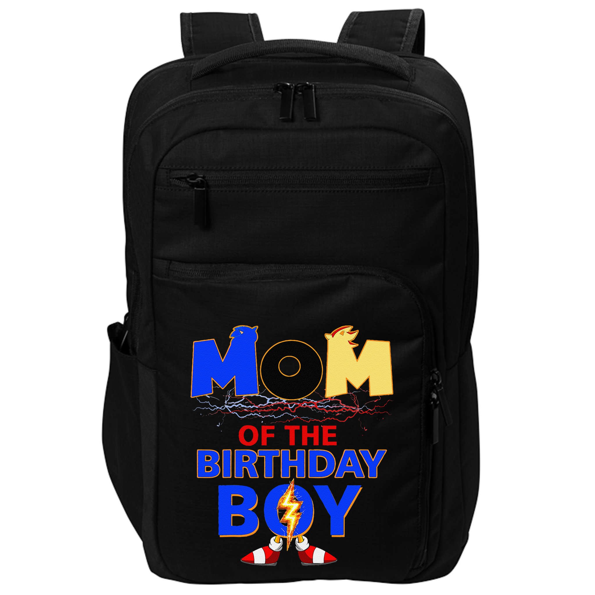 Mom Of The Birthday Boy Hedgehog Family Party Decorations Impact Tech Backpack