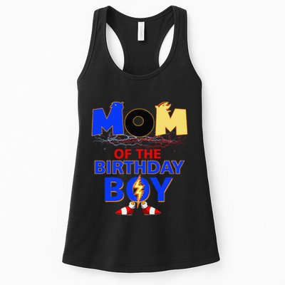 Mom Of The Birthday Boy Hedgehog Family Party Decorations Womens Tank Top