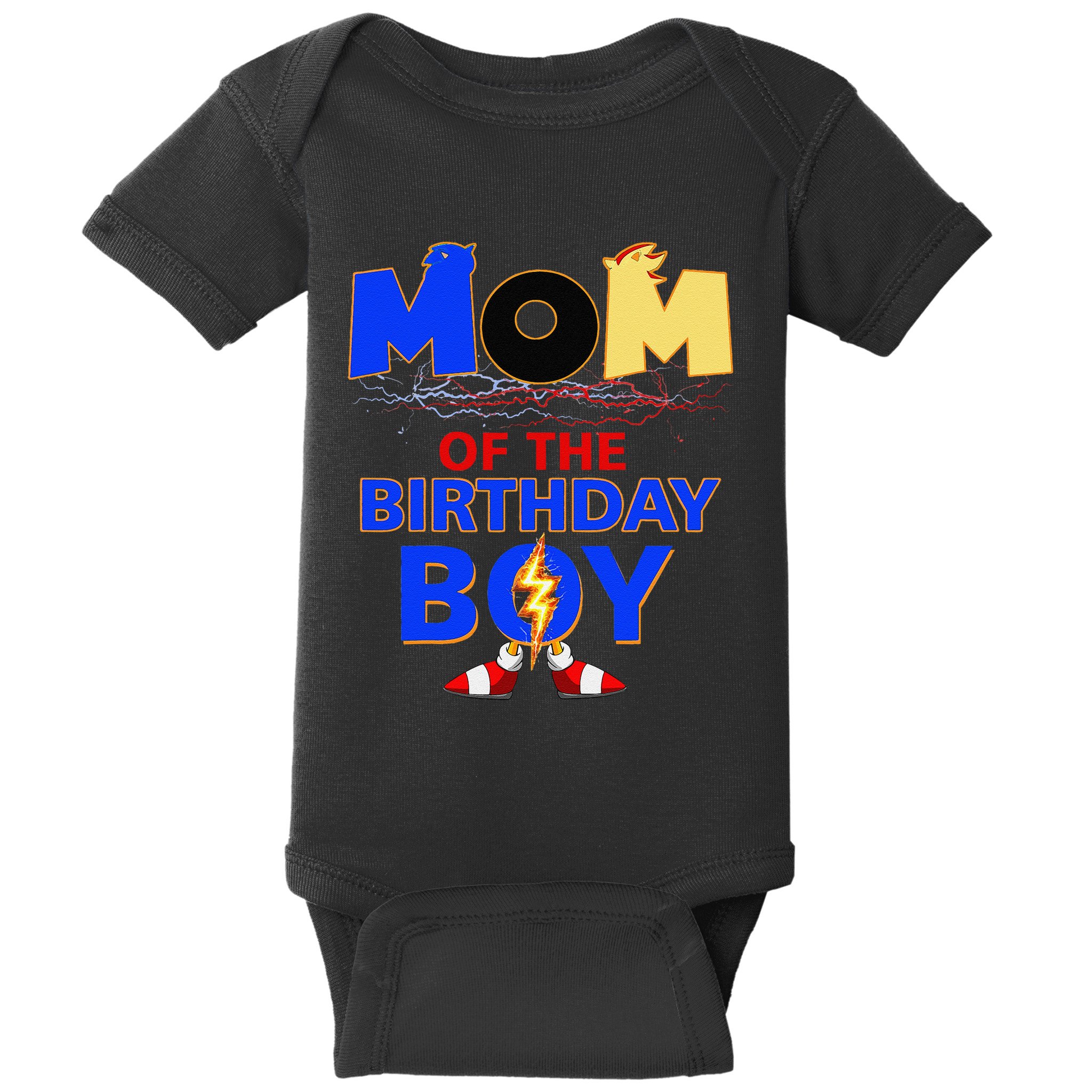 Mom Of The Birthday Boy Hedgehog Family Party Decorations Baby Bodysuit