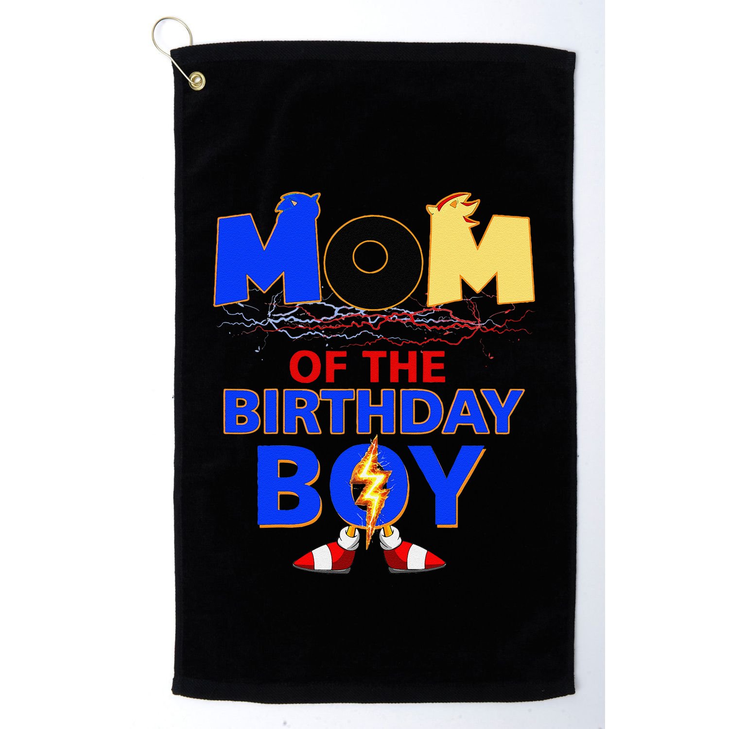 Mom Of The Birthday Boy Hedgehog Family Party Decorations Golf Towel