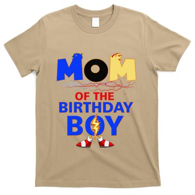 Mom Of The Birthday Boy Hedgehog Family Party Decorations T-Shirt