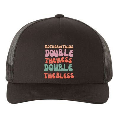 Mother Of Twins Double The Mess Double The Bless Funny Yupoong Adult 5-Panel Trucker Hat