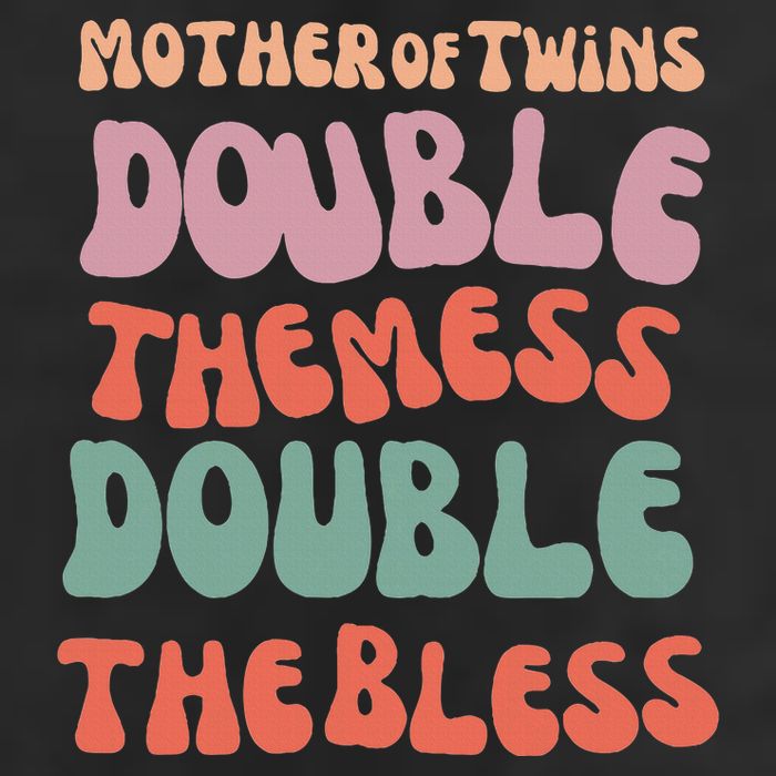 Mother Of Twins Double The Mess Double The Bless Funny Beanie