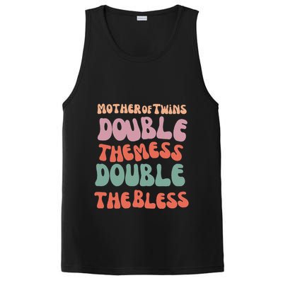 Mother Of Twins Double The Mess Double The Bless Funny PosiCharge Competitor Tank
