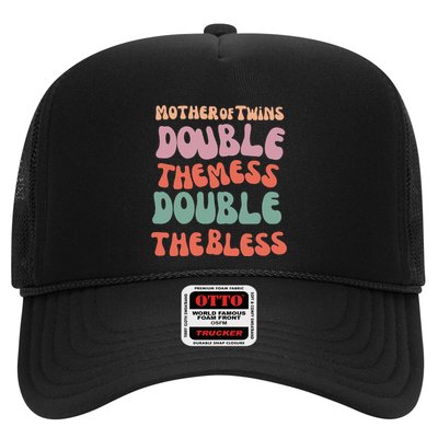 Mother Of Twins Double The Mess Double The Bless Funny Trucker Hat