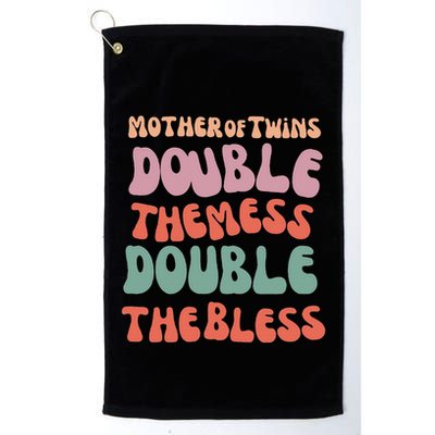 Mother Of Twins Double The Mess Double The Bless Funny Golf Towel