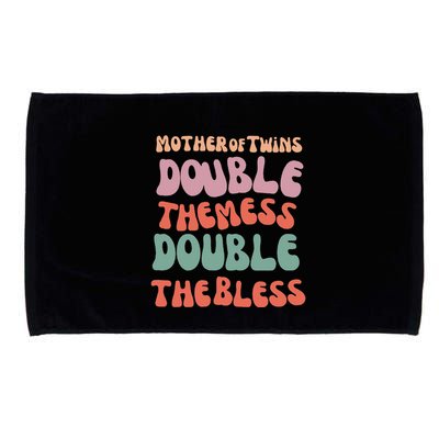 Mother Of Twins Double The Mess Double The Bless Funny Microfiber Hand Towel