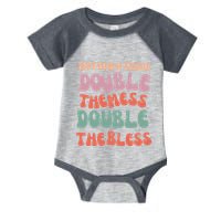 Mother Of Twins Double The Mess Double The Bless Funny Infant Baby Jersey Bodysuit