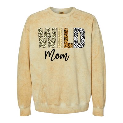 Mom of The Wild One Zoo Birthday Safari Jungle Animal Colorblast Crewneck Sweatshirt