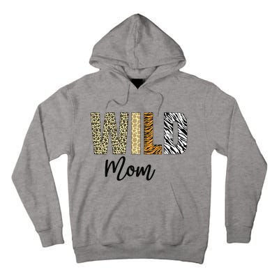 Mom of The Wild One Zoo Birthday Safari Jungle Animal Tall Hoodie