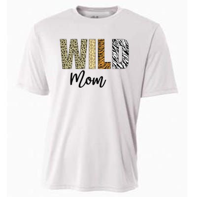 Mom of The Wild One Zoo Birthday Safari Jungle Animal Cooling Performance Crew T-Shirt