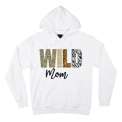 Mom of The Wild One Zoo Birthday Safari Jungle Animal Hoodie