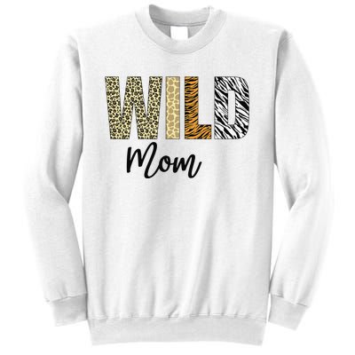 Mom of The Wild One Zoo Birthday Safari Jungle Animal Sweatshirt