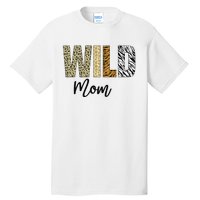 Mom of The Wild One Zoo Birthday Safari Jungle Animal Tall T-Shirt