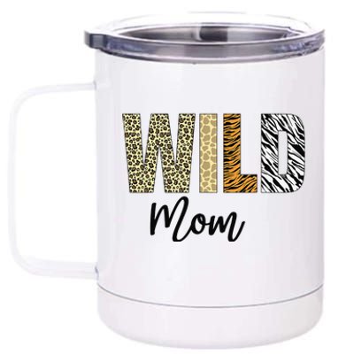 Mom of The Wild One Zoo Birthday Safari Jungle Animal 12 oz Stainless Steel Tumbler Cup