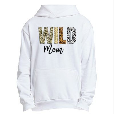 Mom of The Wild One Zoo Birthday Safari Jungle Animal Urban Pullover Hoodie