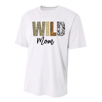 Mom of The Wild One Zoo Birthday Safari Jungle Animal Performance Sprint T-Shirt