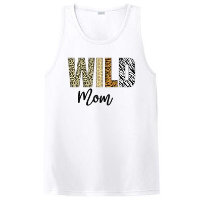 Mom of The Wild One Zoo Birthday Safari Jungle Animal PosiCharge Competitor Tank