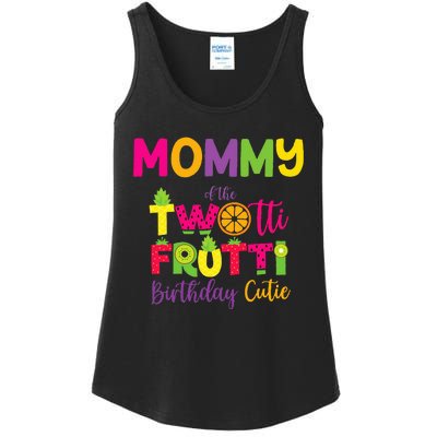 Mommy Of the Twotti Frutti Mom Birthday Party Ladies Essential Tank