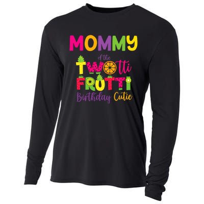 Mommy Of the Twotti Frutti Mom Birthday Party Cooling Performance Long Sleeve Crew