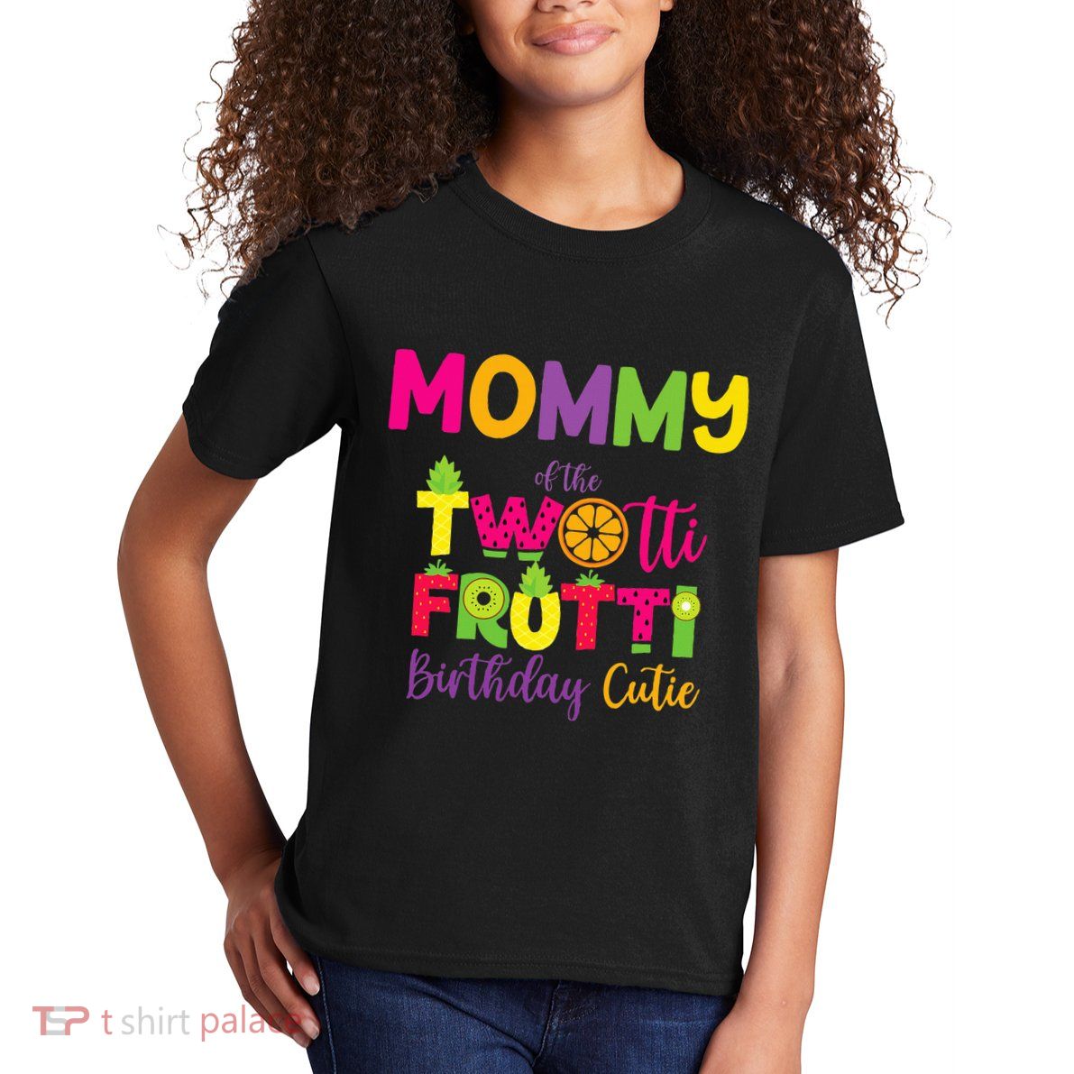 Mommy Of the Twotti Frutti Mom Birthday Party Kids T-Shirt
