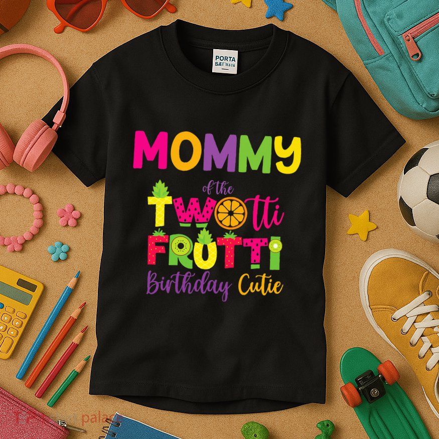 Mommy Of the Twotti Frutti Mom Birthday Party Kids T-Shirt