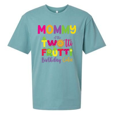 Mommy Of the Twotti Frutti Mom Birthday Party Sueded Cloud Jersey T-Shirt