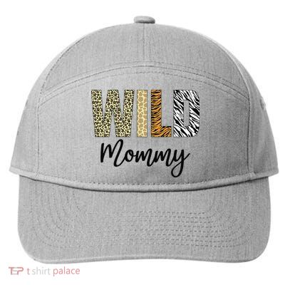 Mommy of The Wild One Zoo Birthday Safari Jungle Animal 7-Panel Snapback Hat