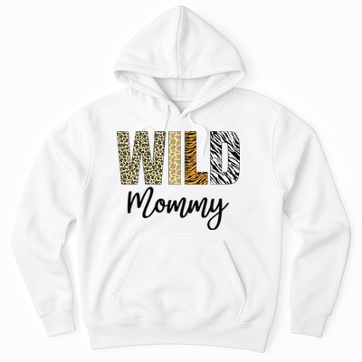 Mommy of The Wild One Zoo Birthday Safari Jungle Animal Hoodie