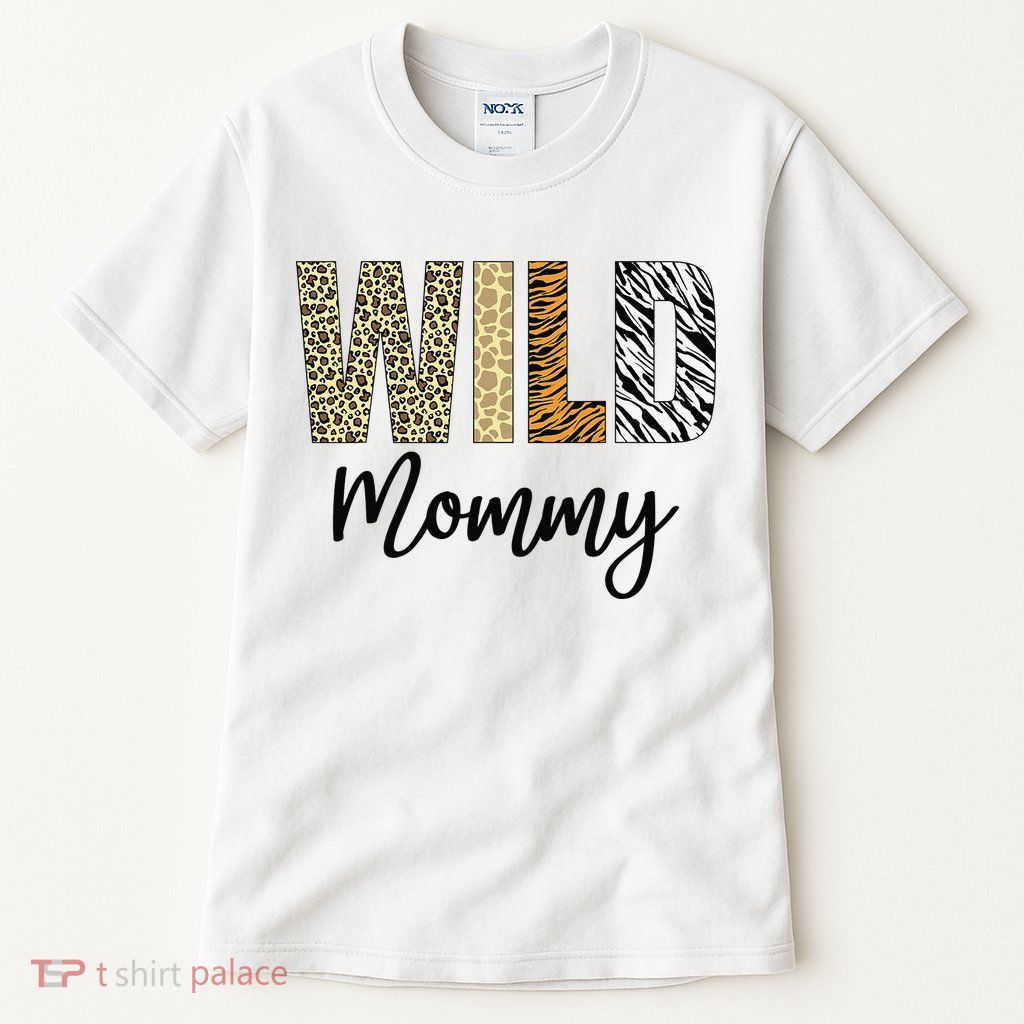 Mommy of The Wild One Zoo Birthday Safari Jungle Animal Tall T-Shirt