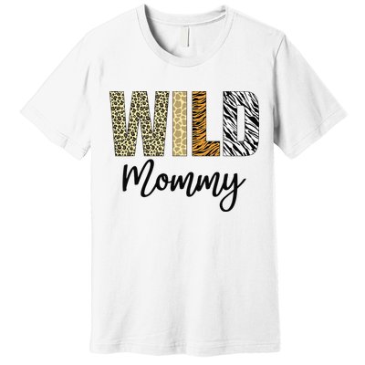 Mommy of The Wild One Zoo Birthday Safari Jungle Animal Premium T-Shirt