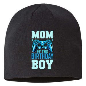 Mom of the Birthday Matching Video Gamer Birthday Party Sustainable Beanie