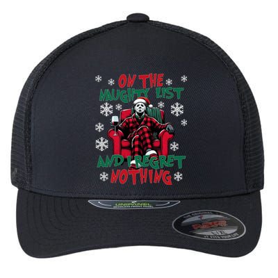 Myers On The Naughty List And We Regret Nothing Merry Creepmas Flexfit Unipanel Trucker Cap