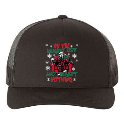 Myers On The Naughty List And We Regret Nothing Merry Creepmas Yupoong Adult 5-Panel Trucker Hat