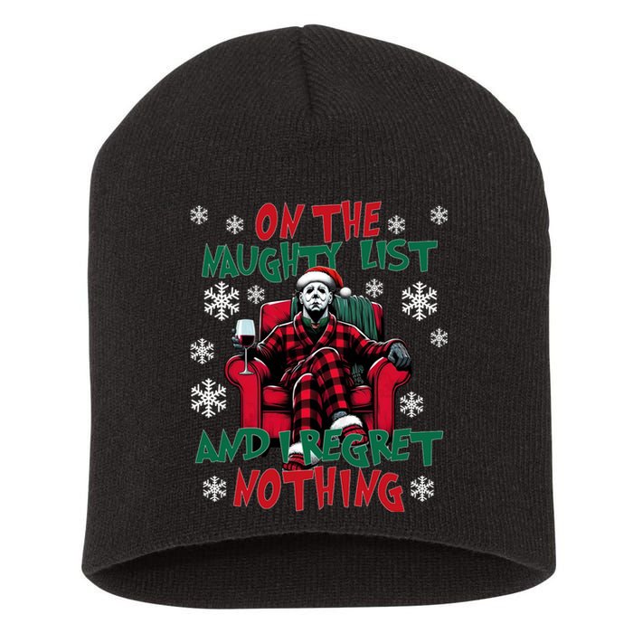 Myers On The Naughty List And We Regret Nothing Merry Creepmas Short Acrylic Beanie