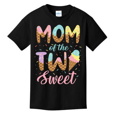 Mom of the Two Sweet Birthday Ice Cream Lovers 2nd Kids T-Shirt