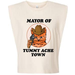 Mayor Of Tummy Ache Town Garment-Dyed Women's Muscle Tee