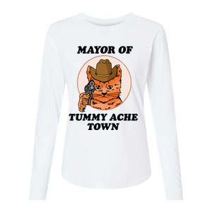 Mayor Of Tummy Ache Town Womens Cotton Relaxed Long Sleeve T-Shirt