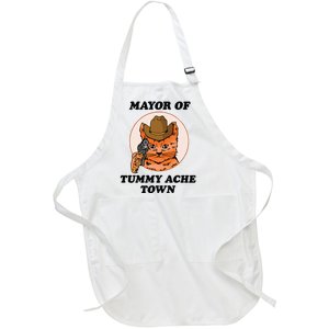 Mayor Of Tummy Ache Town Full-Length Apron With Pockets