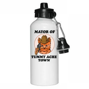 Mayor Of Tummy Ache Town Aluminum Water Bottle