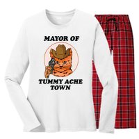 Mayor Of Tummy Ache Town Women's Long Sleeve Flannel Pajama Set 