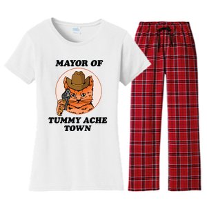 Mayor Of Tummy Ache Town Women's Flannel Pajama Set